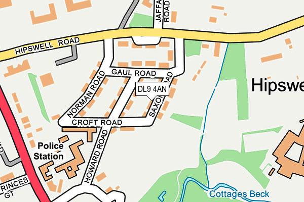 DL9 4AN map - OS OpenMap – Local (Ordnance Survey)