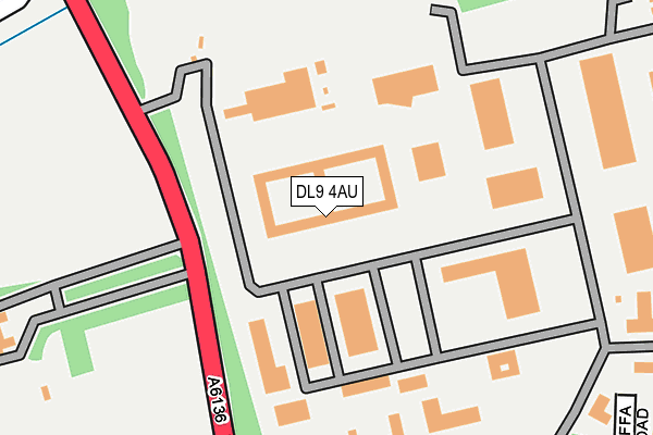 DL9 4AU map - OS OpenMap – Local (Ordnance Survey)