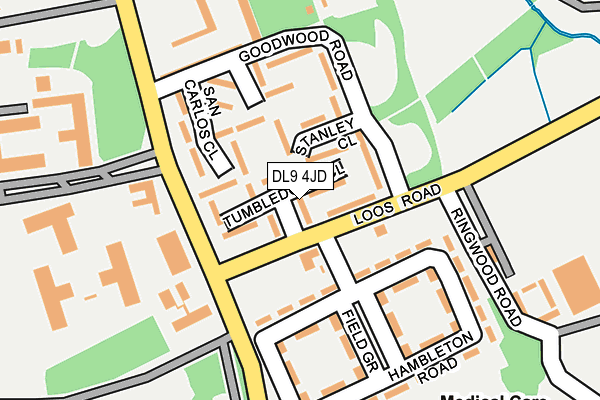 DL9 4JD map - OS OpenMap – Local (Ordnance Survey)