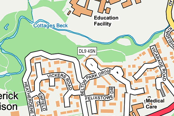 DL9 4SN map - OS OpenMap – Local (Ordnance Survey)
