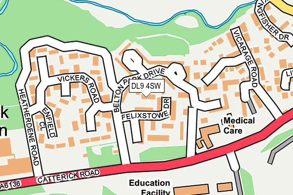 DL9 4SW map - OS OpenMap – Local (Ordnance Survey)