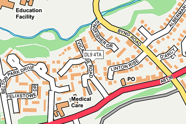 DL9 4TA map - OS OpenMap – Local (Ordnance Survey)