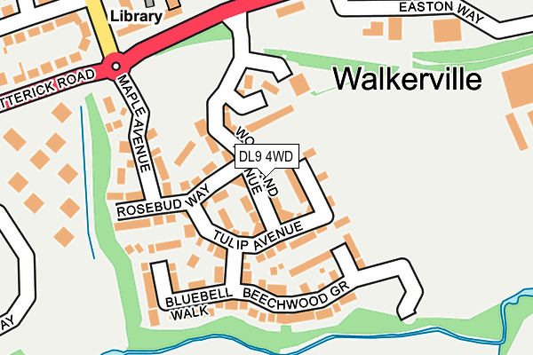 DL9 4WD map - OS OpenMap – Local (Ordnance Survey)