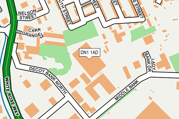 DN1 1AD map - OS OpenMap – Local (Ordnance Survey)