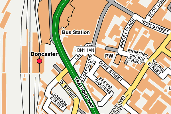 DN1 1AN map - OS OpenMap – Local (Ordnance Survey)