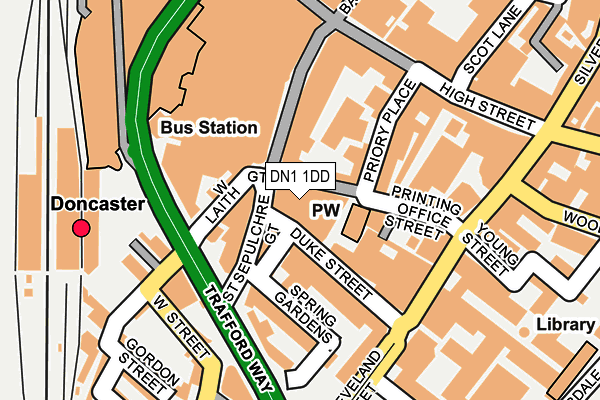 DN1 1DD map - OS OpenMap – Local (Ordnance Survey)