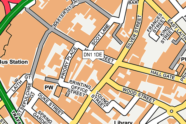 DN1 1DE map - OS OpenMap – Local (Ordnance Survey)