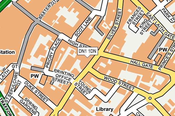 DN1 1DN map - OS OpenMap – Local (Ordnance Survey)