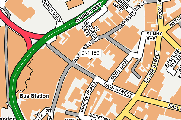 DN1 1EG map - OS OpenMap – Local (Ordnance Survey)