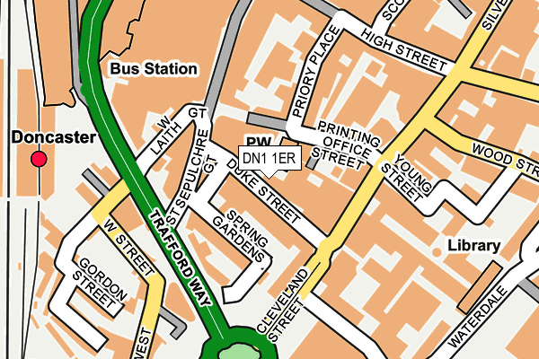 DN1 1ER map - OS OpenMap – Local (Ordnance Survey)