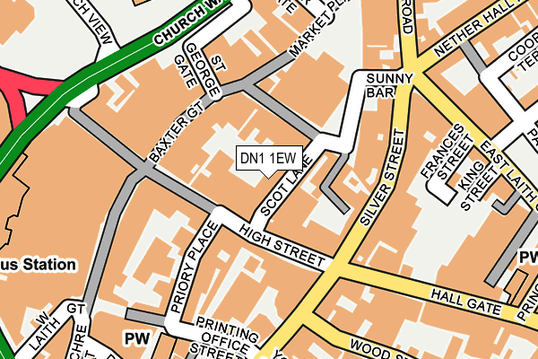 DN1 1EW map - OS OpenMap – Local (Ordnance Survey)