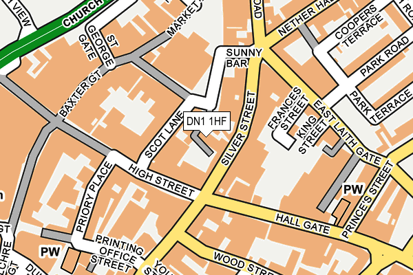 DN1 1HF map - OS OpenMap – Local (Ordnance Survey)