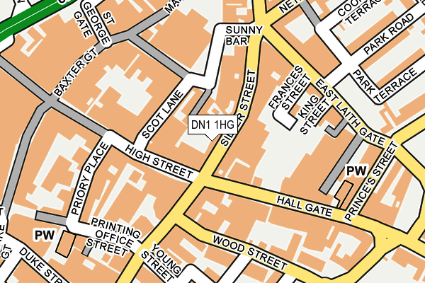 DN1 1HG map - OS OpenMap – Local (Ordnance Survey)