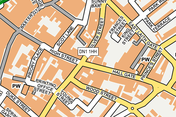 DN1 1HH map - OS OpenMap – Local (Ordnance Survey)