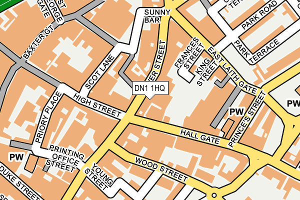 DN1 1HQ map - OS OpenMap – Local (Ordnance Survey)