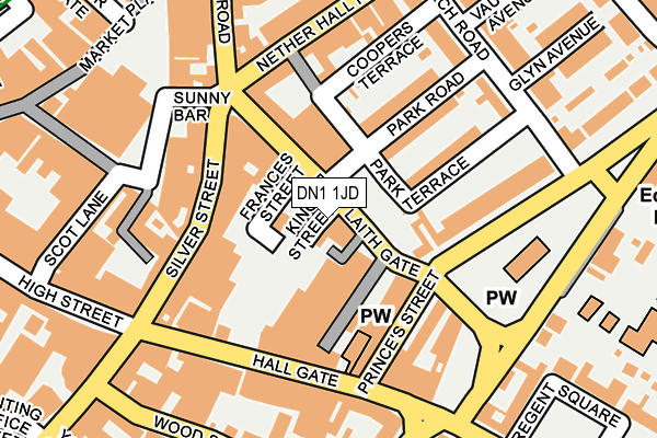 DN1 1JD map - OS OpenMap – Local (Ordnance Survey)