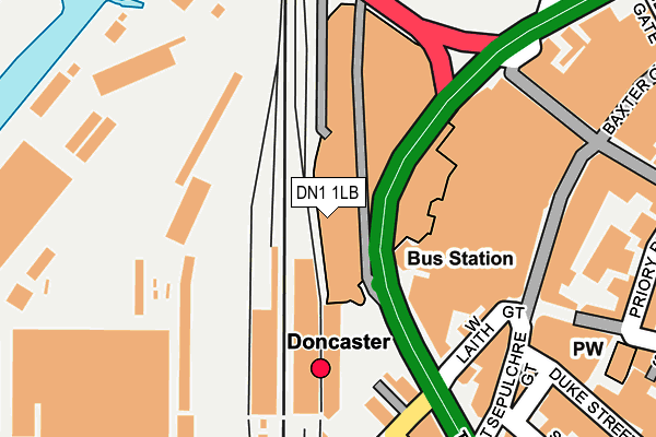 DN1 1LB map - OS OpenMap – Local (Ordnance Survey)