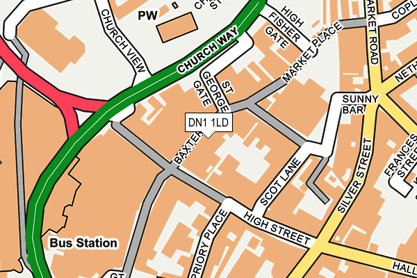 DN1 1LD map - OS OpenMap – Local (Ordnance Survey)