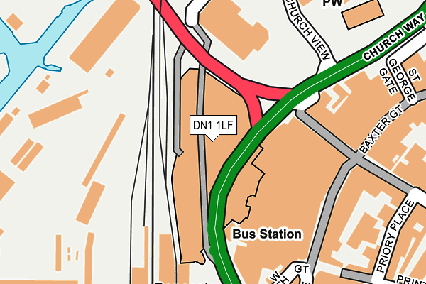 DN1 1LF map - OS OpenMap – Local (Ordnance Survey)