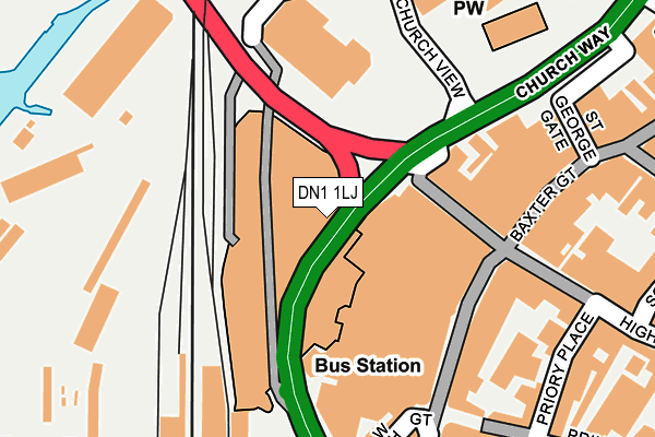 DN1 1LJ map - OS OpenMap – Local (Ordnance Survey)