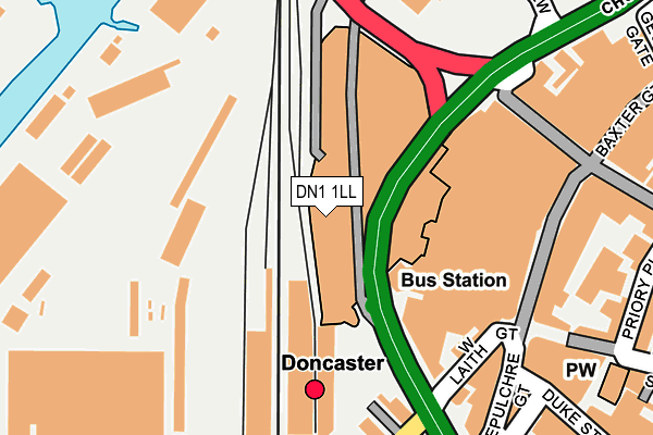 DN1 1LL map - OS OpenMap – Local (Ordnance Survey)