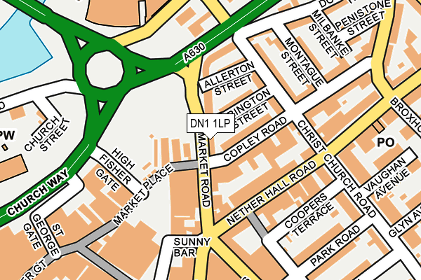 DN1 1LP map - OS OpenMap – Local (Ordnance Survey)