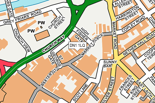 DN1 1LQ map - OS OpenMap – Local (Ordnance Survey)