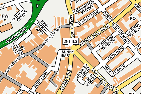 DN1 1LS map - OS OpenMap – Local (Ordnance Survey)