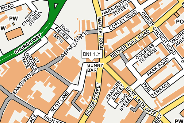 DN1 1LY map - OS OpenMap – Local (Ordnance Survey)