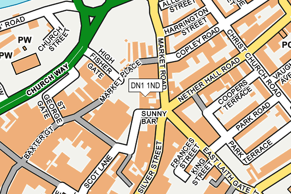 DN1 1ND map - OS OpenMap – Local (Ordnance Survey)