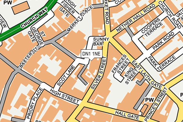 DN1 1NE map - OS OpenMap – Local (Ordnance Survey)