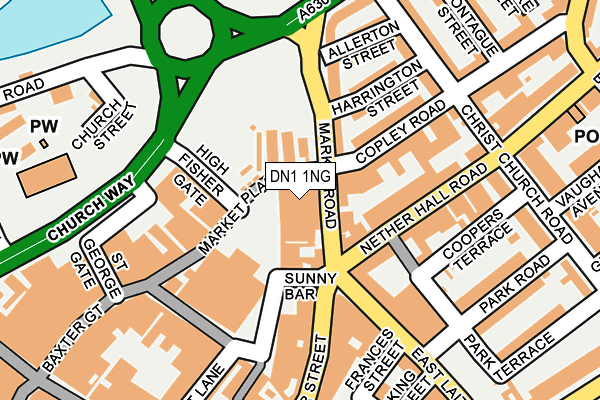 DN1 1NG map - OS OpenMap – Local (Ordnance Survey)
