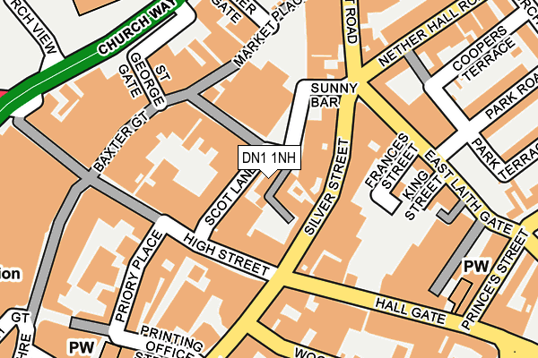 DN1 1NH map - OS OpenMap – Local (Ordnance Survey)