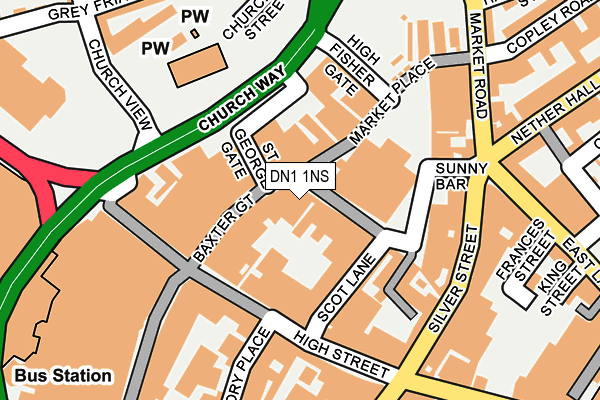 DN1 1NS map - OS OpenMap – Local (Ordnance Survey)