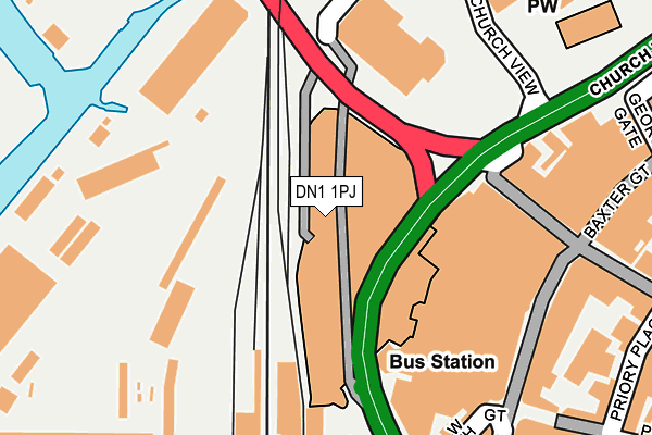 DN1 1PJ map - OS OpenMap – Local (Ordnance Survey)
