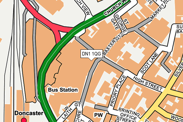 DN1 1QG map - OS OpenMap – Local (Ordnance Survey)