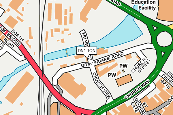 DN1 1QN map - OS OpenMap – Local (Ordnance Survey)