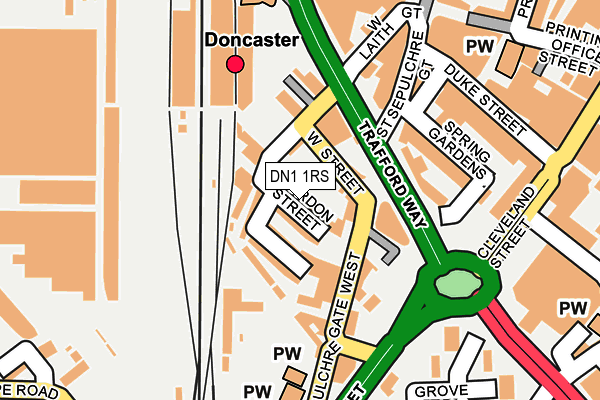 DN1 1RS map - OS OpenMap – Local (Ordnance Survey)