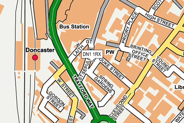 DN1 1RX map - OS OpenMap – Local (Ordnance Survey)