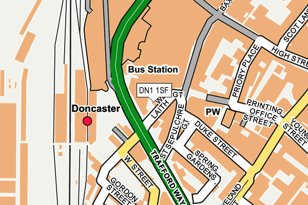 DN1 1SF map - OS OpenMap – Local (Ordnance Survey)