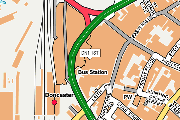 DN1 1ST map - OS OpenMap – Local (Ordnance Survey)