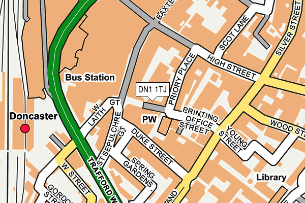 DN1 1TJ map - OS OpenMap – Local (Ordnance Survey)