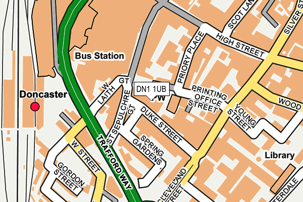 DN1 1UB map - OS OpenMap – Local (Ordnance Survey)