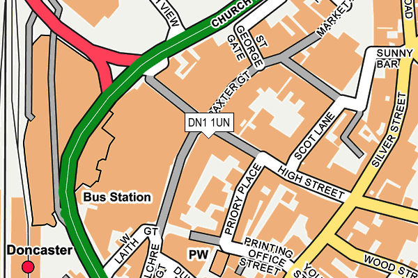 DN1 1UN map - OS OpenMap – Local (Ordnance Survey)