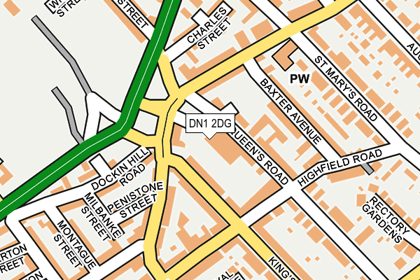 DN1 2DG map - OS OpenMap – Local (Ordnance Survey)