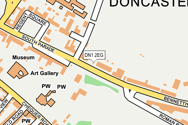 DN1 2EG map - OS OpenMap – Local (Ordnance Survey)
