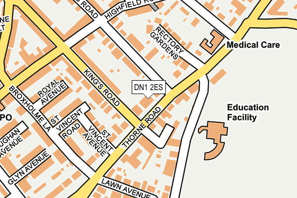 DN1 2ES map - OS OpenMap – Local (Ordnance Survey)