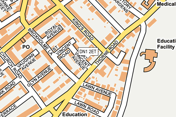 DN1 2ET map - OS OpenMap – Local (Ordnance Survey)