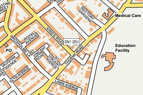 DN1 2EU map - OS OpenMap – Local (Ordnance Survey)