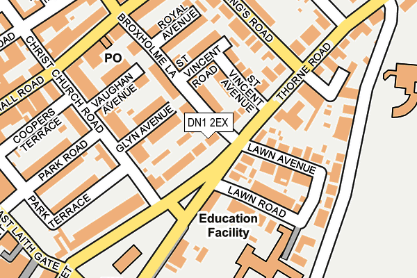 DN1 2EX map - OS OpenMap – Local (Ordnance Survey)